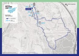 Streckenplan 10km Lauf Augsburger Welterbelauf
